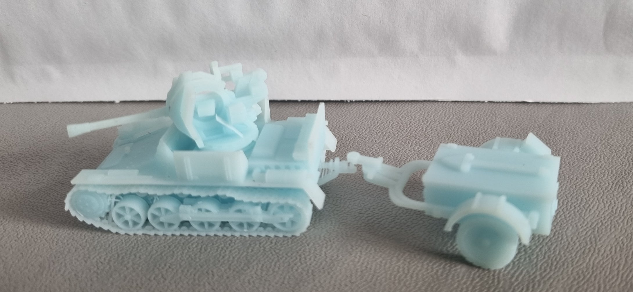 3D resin Panzer 1 with 2cm flak and trailer