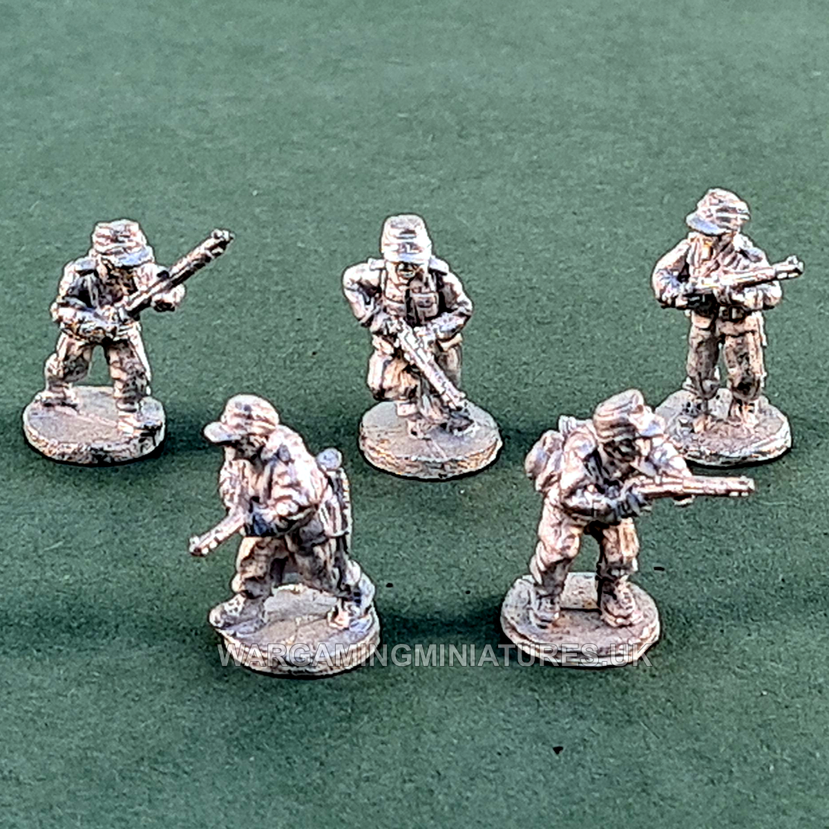 GW01c German Rifle Pack 3 with Field Caps unpainted